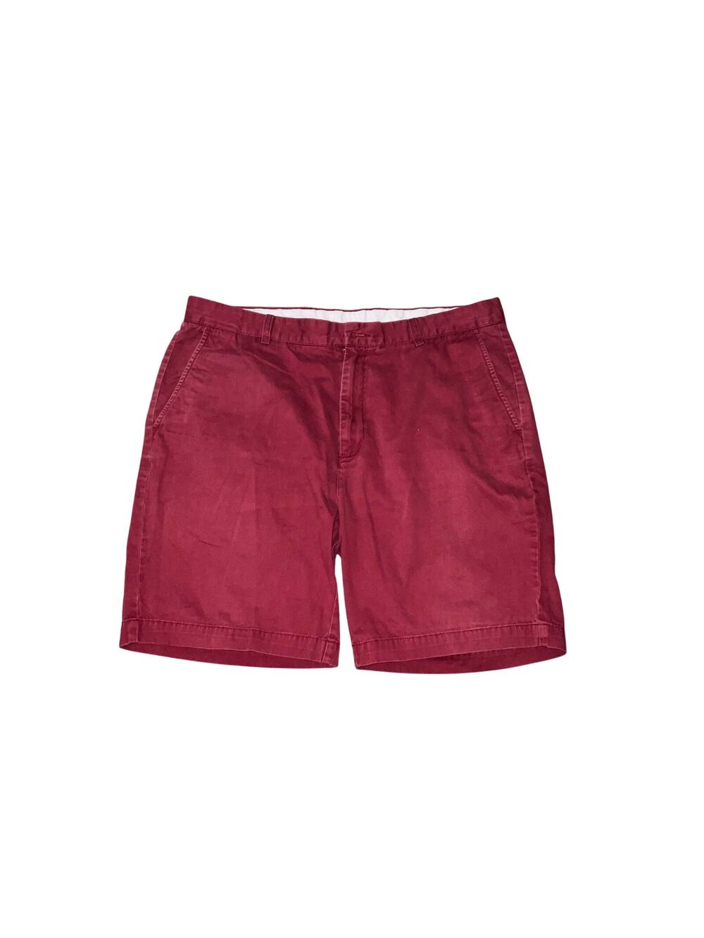 Casuals By Roundtree & Yorke Straight Fit Stretch Chino Shorts Red Size 40